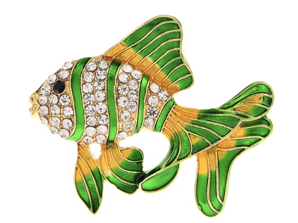 ❤️ 2/30$  Adorable  Fish Brooch - Picture 1 of 4